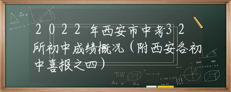 2022年西安市中考32所初中成绩概况（附西安各初中喜报之四）