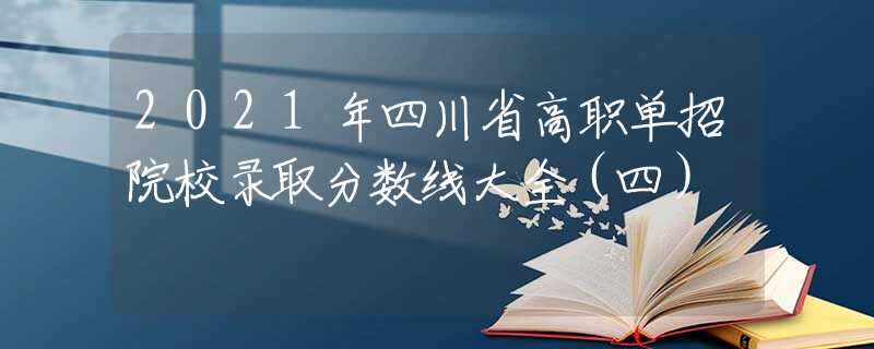 2021年四川省高职单招院校录取分数线大全（四）