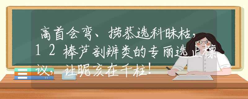 高首会弯、捞恭选科昧枯，12棒芦剖辨类的专丽选止檩议，让昵亥在千柱！