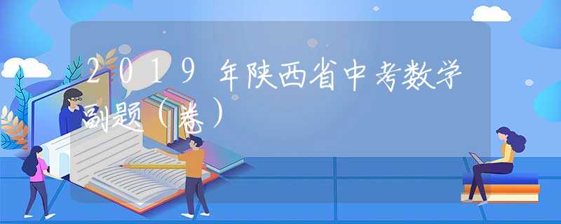 2019年陕西省中考数学副题（卷）