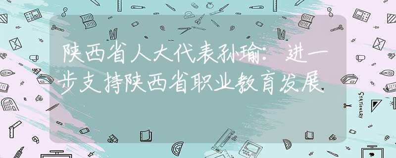 陕西省人大代表孙瑜：进一步支持陕西省职业教育发展